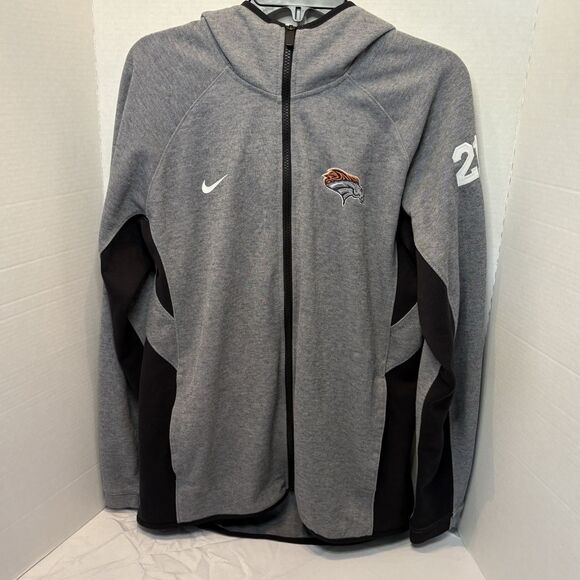 Nike Dri Fit Denver Broncos Full Zip Fleece Hoodie Size Medium - Picture 1 of 7